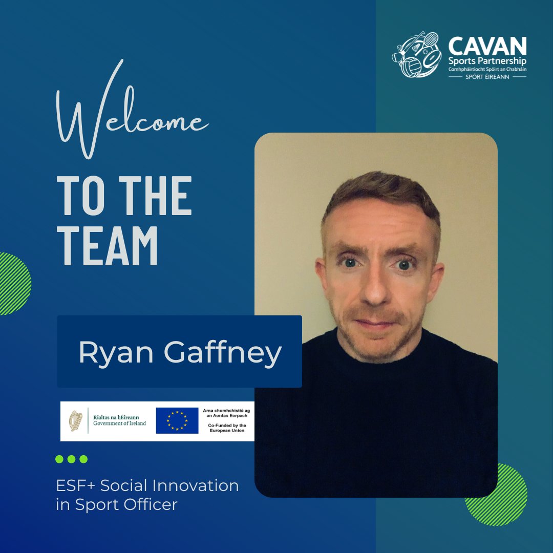 Cavan Sports (@cavansp) on Twitter photo 👋 Welcoming Ryan Gaffney our new ESF+ Social Innovation in Sport Officer.
💪Promoting👫Inclusion and 👊Empowerment.
ℹ️More info:sportireland.ie/ethics/esf-pro…
This project is co-funded by the Government of Ireland and the European Union
<a href="/ESFIreland/">ESF Ireland</a> <a href="/EUfundsIreland/">eufunds.ie</a>
#EUinmyRegion 👋 Welcoming Ryan Gaffney our new ESF+ Social Innovation in Sport Officer.
💪Promoting👫Inclusion and 👊Empowerment.
ℹ️More info:sportireland.ie/ethics/esf-pro…
This project is co-funded by the Government of Ireland and the European Union
<a href="/ESFIreland/">ESF Ireland</a> <a href="/EUfundsIreland/">eufunds.ie</a>
#EUinmyRegion