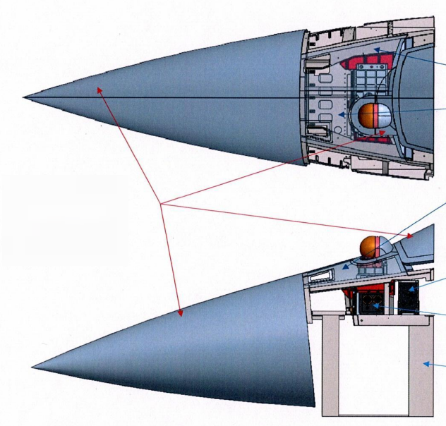 Archit_Ch's tweet photo. A better look at the IRST for LCA AF Mk2 https://t.co/I5aKksO58x
