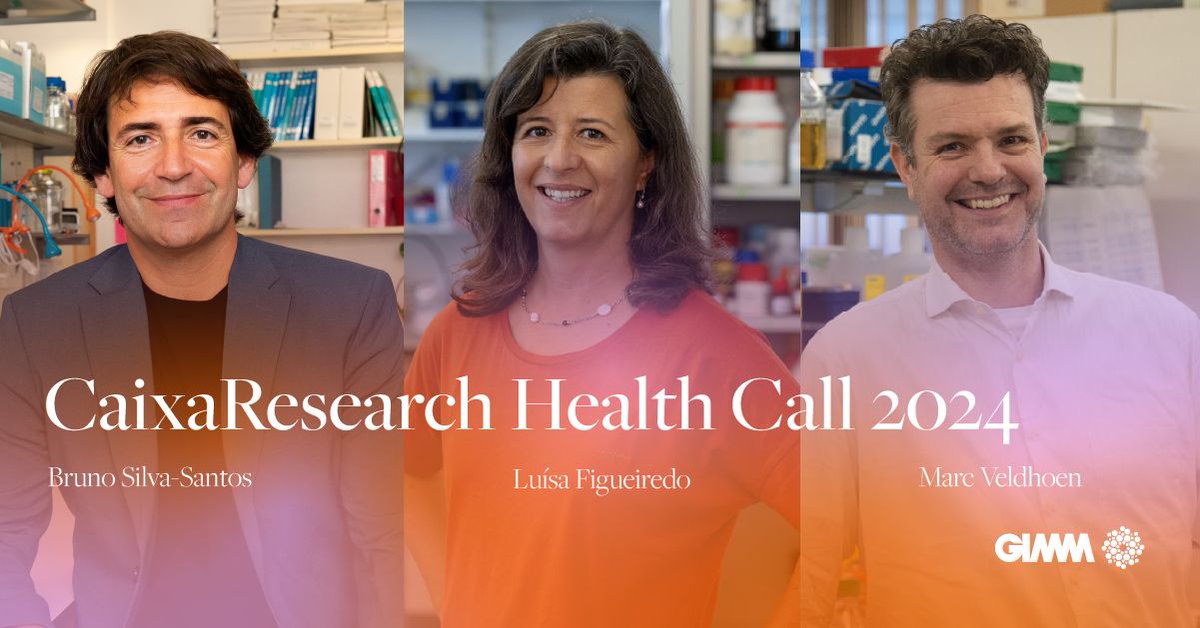 Congratulations to Bruno Silva-Santos, Luísa Figueiredo  and Cláudio Franco, CBR, and Marc Veldhoen and Sílvia Almeida <a href="/AccelBio/">AccelBio</a>, for being awarded in the <a href="/CaixaResearch/">CaixaResearch</a> Health Call 2024 to develop groundbreaking projects in biomedical and health research.

#CaixaResearch