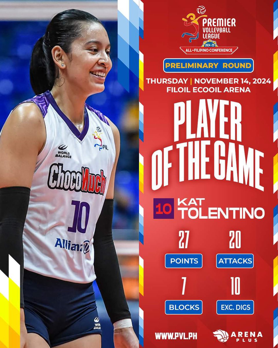 pvlph's tweet photo. TOP KAT! 🍫

⚔️ : CHOCO MUCHO 🍫 vs. GALERIES TOWER 🏙️

Watch the games on:
📺 : One Sports | One Sports+
📲 : Pilipinas Live
🖥️ : https://t.co/ihdl9Qmw64

#PVL2025 | #ArenaPlus https://t.co/MA026CeAJL