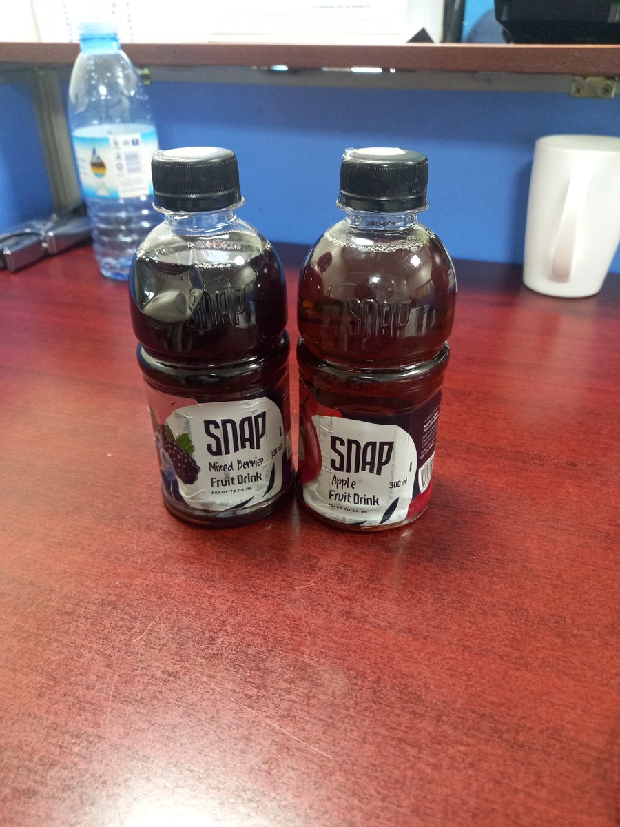 thedatascientst's tweet image. Having these 2 bottles of @snapjuiceug  after a meal.