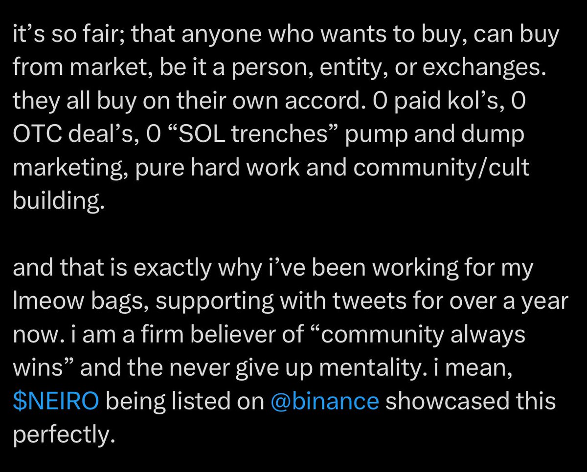 $LMEOW update;

the DOGE/SHIB of this cycle is trading just under 60m mc and no exchanges has listed yet. studying..

i believe it’s time to have the conversation that 1b for prominent memes would mark a mere stepping stone, and 10b for a paradigm shift. 

in 2020 when DOGE &amp;