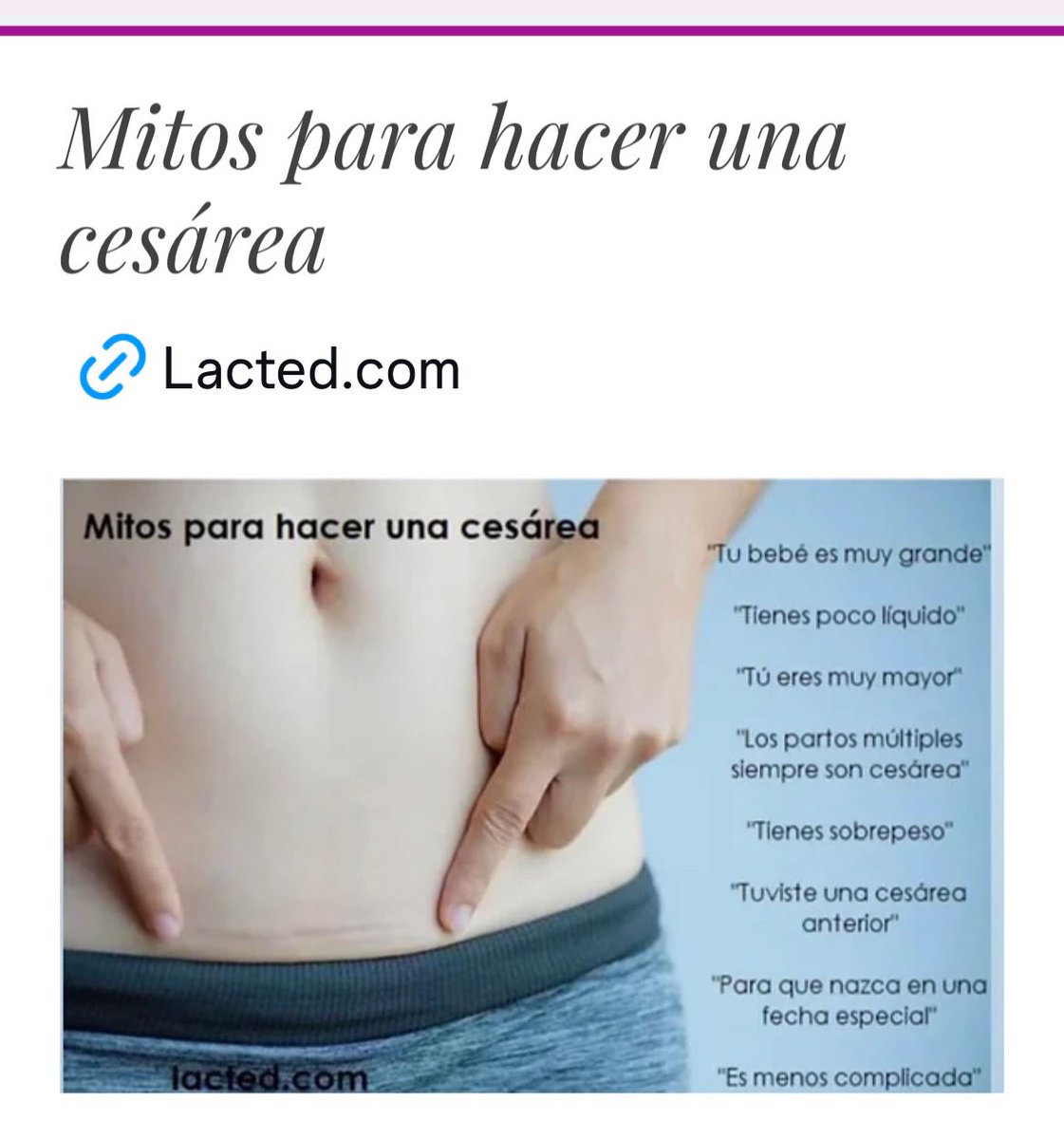 Mitos para hacer una cesárea
lacted.com/post/mitos-par… #embarazo