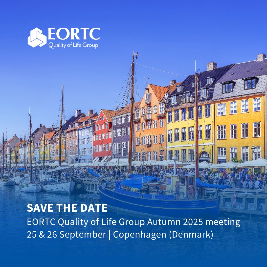 EORTC_QLG's tweet photo. 🗓️Save the dates for the @EORTC #QualityofLife Group 2025 meetings!
⏩ Spring: 27 &amp; 28 March, Rotterdam 🇳🇱
⏩ Autumn: 25 &amp; 26 September, Copenhagen 🇩🇰

More info including on programme &amp; registration will be made available in due course 👇
https://t.co/9VQfpSOCcN

#QLGmeeting https://t.co/pDjg38oUO2