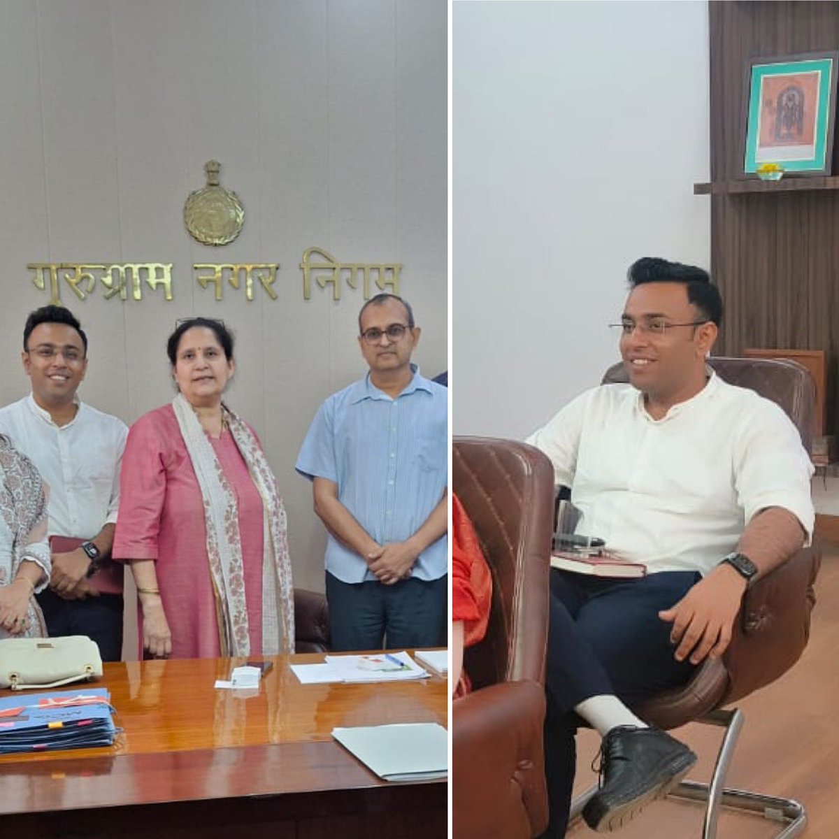 iPravinKaushal's tweet photo. First meeting with @AshokGargIAS MCG Commissioner since he took charge with @GauriSarin and RWAs from across Gurgaon to discuss three main issues with recommendations and solutions. 

@HTGurgaon @TOIGurgaon @leenadhankhar @bagishjhaTOI @its_AkankshaG @DEEPAKKAHUJA @RaoJSinghTOI https://t.co/Cl81vfzsDa