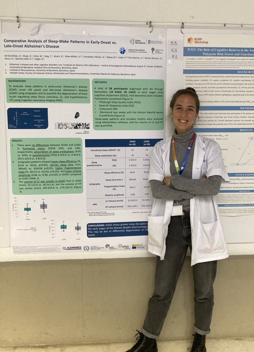 ￼Today in the lunch break, check <a href="/Andreadelvalg/">Andrea del Val</a> poster “Comparative Analysis of Sleep-Wake Patterns in Early-Onset vs. Late-Onset Alzheimer's Disease” P80 #MultiBrainII <a href="/hospitalclinic/">Hospital Clínic</a> <a href="/idibaps/">IDIBAPS</a> <a href="/ADIS_JPND/">ADIS</a>