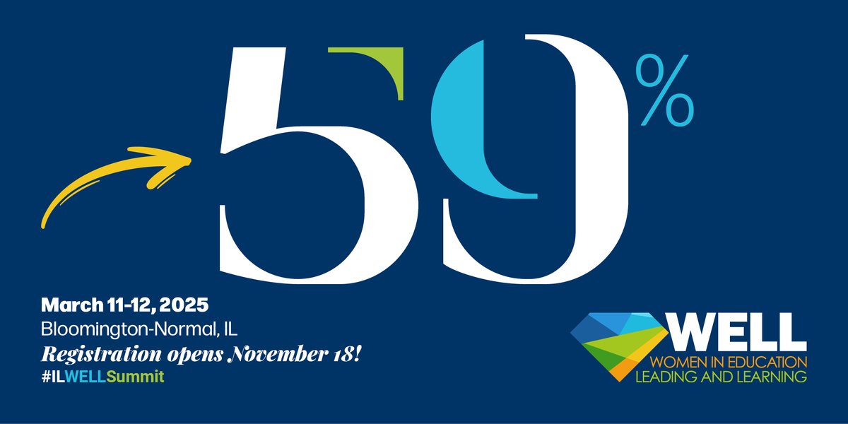 Women now earn 59 percent of all master’s degrees in the U.S., including those in education! Join a community of inspiring women educators March 11-12 at the 2025 WELL Summit — registration opens November 18! ilprincipals.org/well-summit/