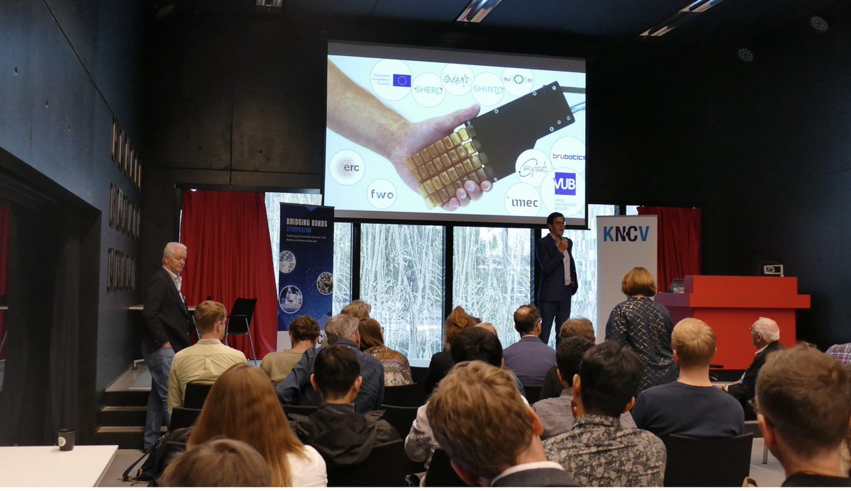 pleasure to speak about "Self healing materials for sustainable soft robots" during Bridging Bonds Symposium 2024 of KNCV, Utrecht. #EICShinto