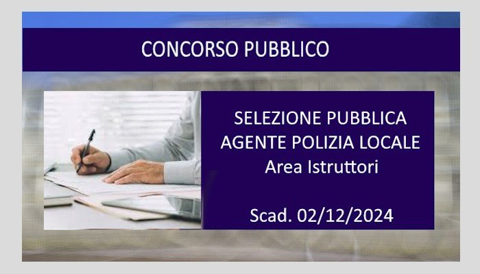TrevignanoTV's tweet photo. Selezione  pubblica per esami per assunzione a Tempo Pieno e Indeterminato di n. 1 Agente di Polizia, Area degli Istruttori (ex cat. C) con riserva a personale ex dipendente forze armate.

Scadenza 02/12/2024 ore 23.59
https://t.co/vAY8dsZUGv https://t.co/RDXKPXrnYA