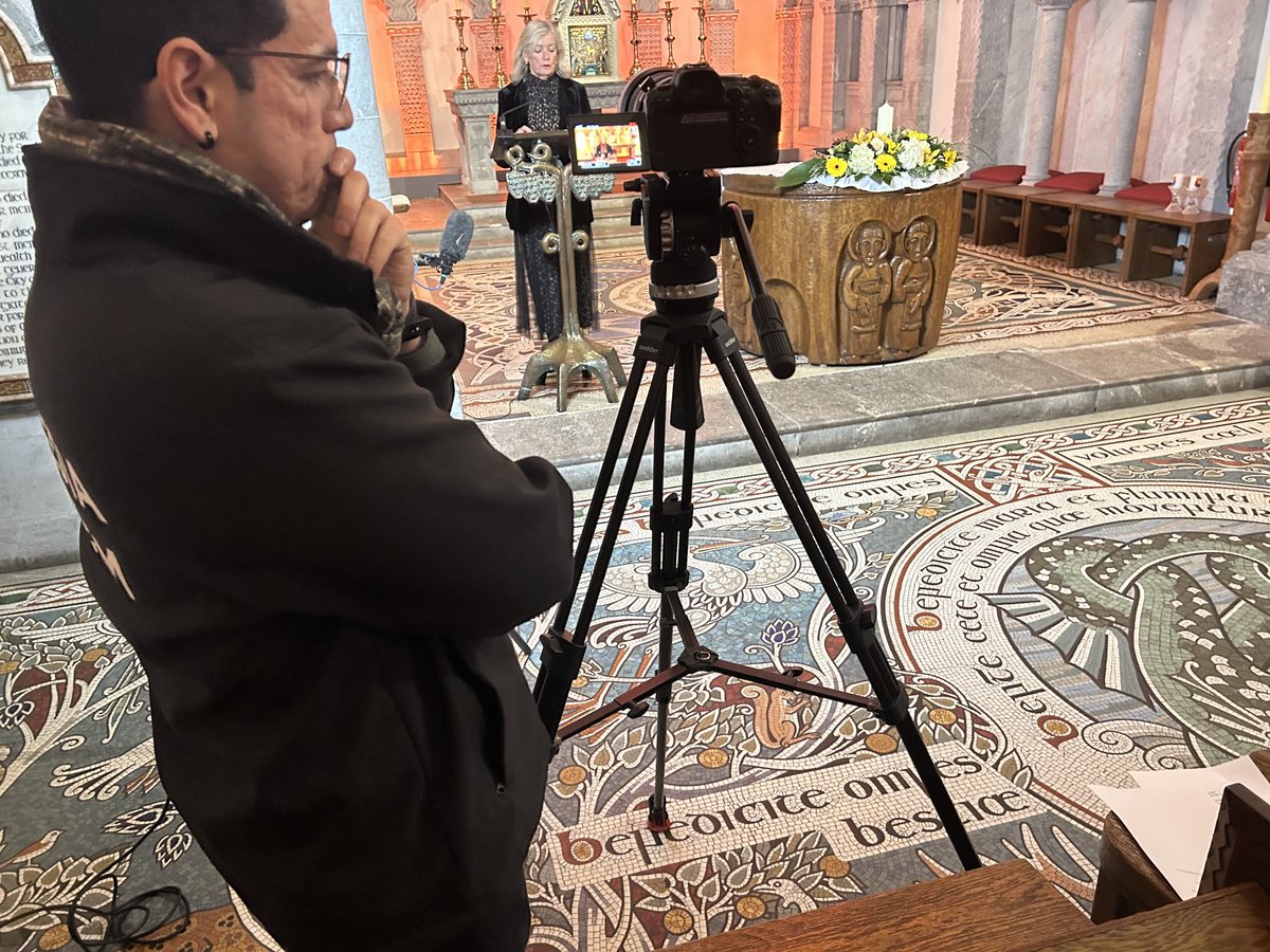 Preparing the recording of our annual remembrance service for all our deceased students, staff and retired staff of UCC who have died since last November. Thanks to all our colleagues in Audio Visual UCC for facilitating this. When completed, video will be shared.