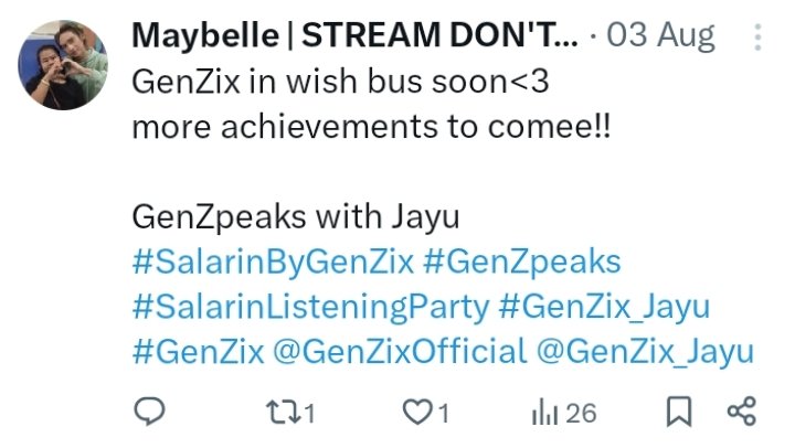 Look <a href="/GenZixOfficial/">GenZix Official</a> <a href="/GenZix_Jayu/">JAYU</a> <a href="/GenZix_LEO/">LEO</a> <a href="/GenZix_KIYO/">Kyle</a> <a href="/GenZix_Kris/">Kris</a> Huhu superrr proud ako sainyo minamanifest palang nating lahat dati yan but now huhu! kita nyo nmn AUGUST 3 HAHA superr proud more achievements to comee!!!