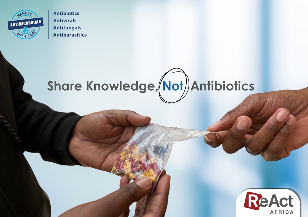 ReAct Africa Network (RAN) (@reactafrica_ran) on Twitter photo Antibiotics aren’t souvenirs—sharing them promotes resistance. Let’s stop the spread of AMR by using antibiotics responsibly and only when prescribed.
#WAAW2024 #EducateAdvocateAct #AMR
#WorldAMRawarenessWeek
<a href="/WHO/">World Health Organization (WHO)</a> <a href="/FAO/">Food and Agriculture Organization</a> <a href="/UNEP/">UN Environment Programme</a> <a href="/WOAH/">World Organisation for Animal Health</a> Antibiotics aren’t souvenirs—sharing them promotes resistance. Let’s stop the spread of AMR by using antibiotics responsibly and only when prescribed.
#WAAW2024 #EducateAdvocateAct #AMR
#WorldAMRawarenessWeek
<a href="/WHO/">World Health Organization (WHO)</a> <a href="/FAO/">Food and Agriculture Organization</a> <a href="/UNEP/">UN Environment Programme</a> <a href="/WOAH/">World Organisation for Animal Health</a>