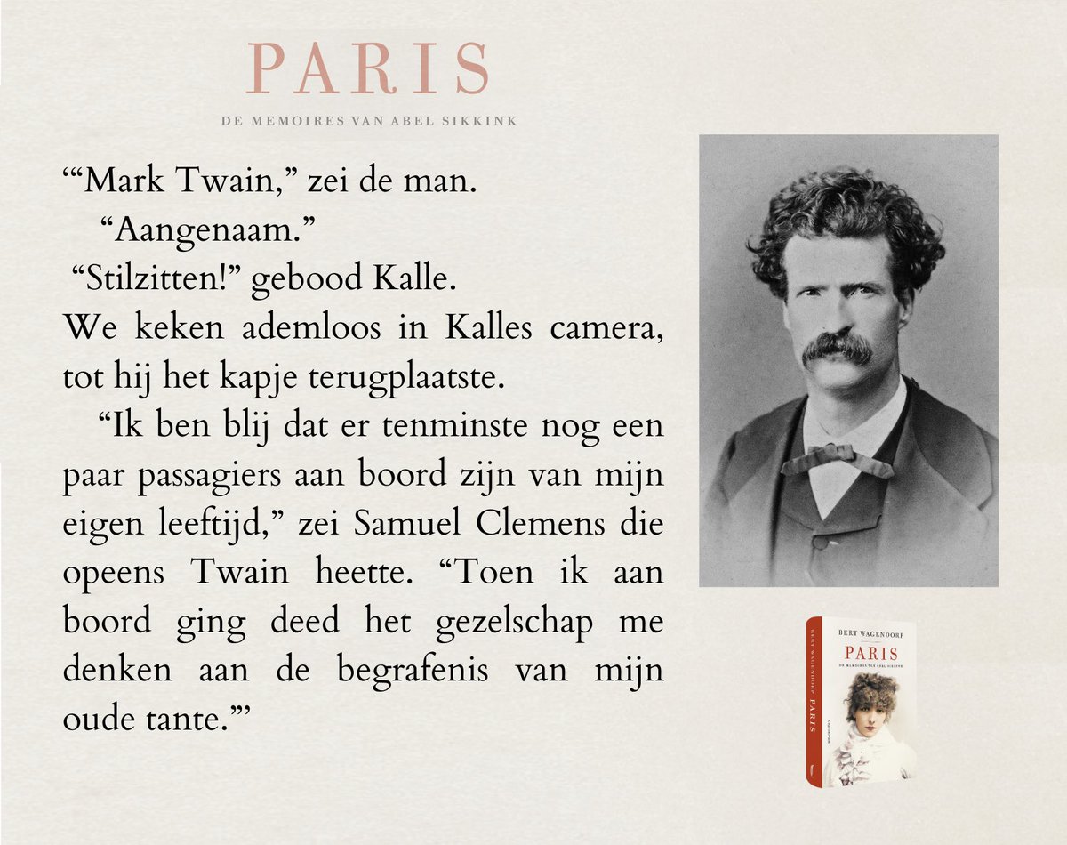 Scènes uit mijn nieuwe boek ‘Paris’ (2): het derde deel van ‘De memoires van Abel Sikkink’: Een ontmoeting met Mark Twain.