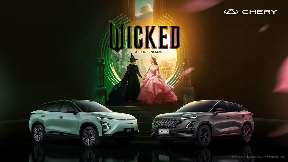 Dapurpacu_id's tweet image. Pertama kali OMODA mengumumkan kolaborasi bersama Universal Pictures dalam menyambut peluncuran film terbaru mereka, yakni ‘Wicked’. Dijadwalkan tayang perdana di bioskop mulai 22 November 2024.

#cherymotorsindonesia #cheryauto #cheryomoda #cheryomoda5 #omoda5 #omoda5ev #omoda