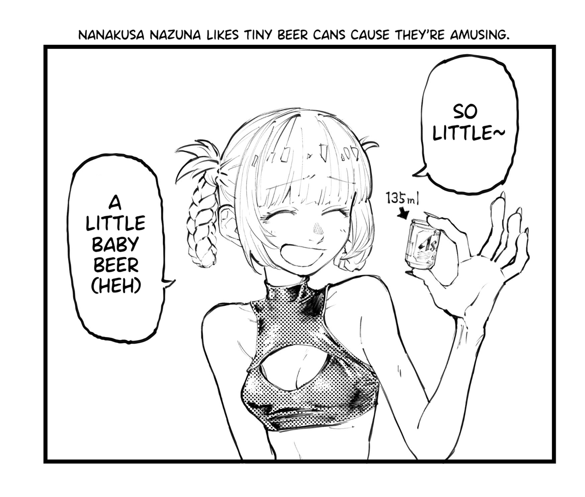 English Version! [Nanakusa Nazuna likes tiny beer cans cause they're amusing.] 