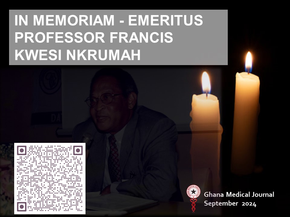 Ghana Medical Journal (@ghanamedj) on Twitter photo Emeritus Professor Francis Kwesi Nkrumah (1935 – 2024)
ghanamedj.org/articles/Septe…
<a href="/GhanaMedAssoc/">Ghana Medical Association</a>
<a href="/ghanamedj/">Ghana Medical Journal</a> Emeritus Professor Francis Kwesi Nkrumah (1935 – 2024)
ghanamedj.org/articles/Septe…
<a href="/GhanaMedAssoc/">Ghana Medical Association</a>
<a href="/ghanamedj/">Ghana Medical Journal</a>