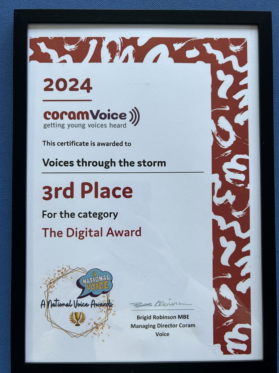 stormbreak (@hellostormbreak) on Twitter photo We are proud to announce our third place @coram Voice award for our Together project 'Voices through the storm' in The Digital Award category. 
This amazing project was a collaboration between the stormbreak Together team and children with care experience and their families. We are proud to announce our third place @coram Voice award for our Together project 'Voices through the storm' in The Digital Award category. 
This amazing project was a collaboration between the stormbreak Together team and children with care experience and their families.