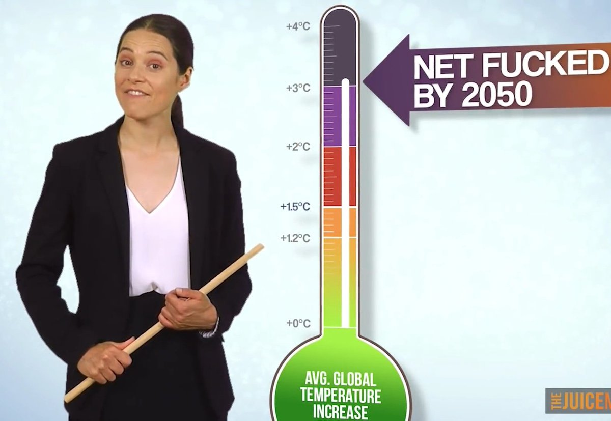 LeonSimons8's tweet photo. When comedians are more honest than many scientists and policy makers..

We're following pathway 'NET F*CKED', which could commit us to 3°C of global warming by 2050:

Continued record high GHG emissions, rapidly reducing aerosols and being unlucky
@thejuicemedia @GretaThunberg https://t.co/wVkTABmdpu