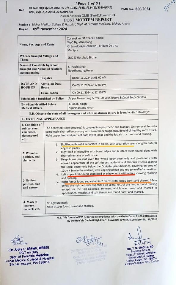 biak777's tweet photo. They call the Kuki_Zomi_Hmar people Junglee,militants,animals.
But their own actions seem even wilder,more violent,&amp; more like animals.
Below is the post-mortem report of Nu ZoSangKim. Read it &amp;ask yourself,do these look like the actions of humans?
Now they preach about humanity https://t.co/gJ7QsqqJZ4