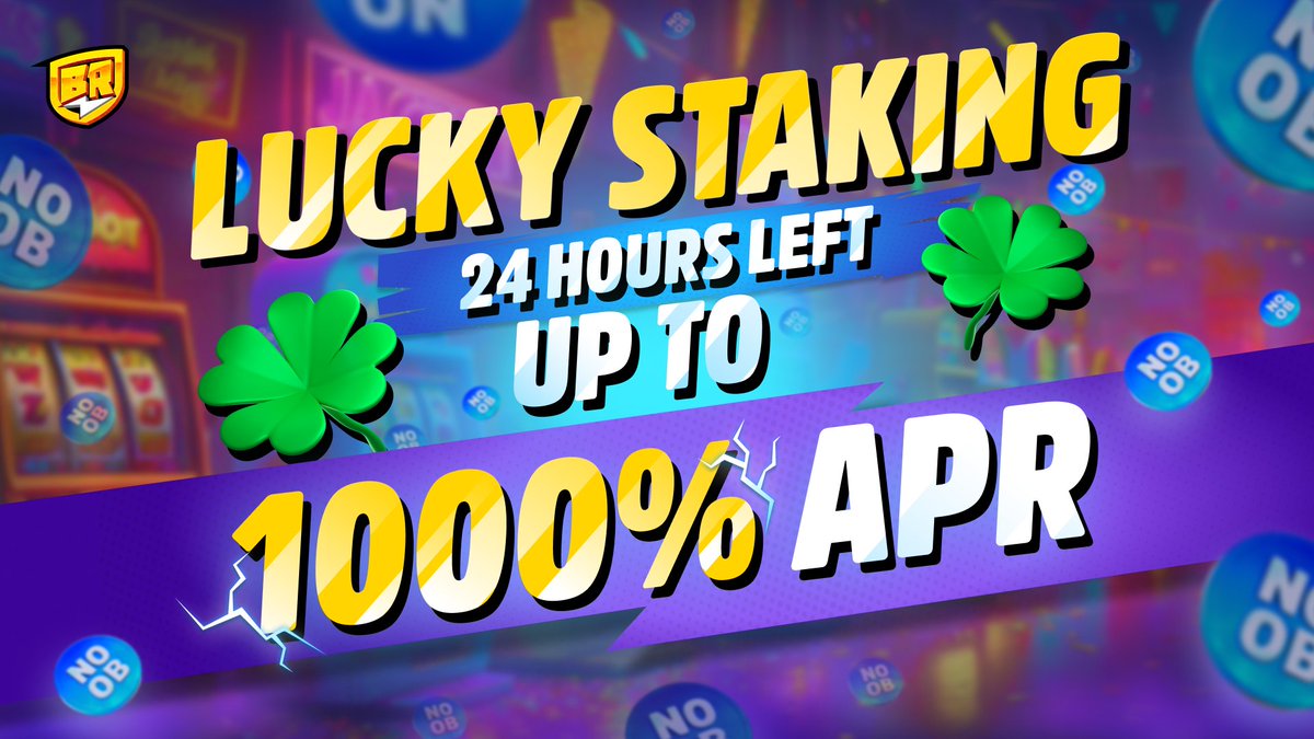 blastroyale's tweet image. 24 HOURS LEFT 🚨

Tomorrow the highest APR will drop, this is your last chance to get a x10 on your $NOOB 💰

What are you waiting for? Stake NOW!
🔗 hub.blastroyale.com/staking
