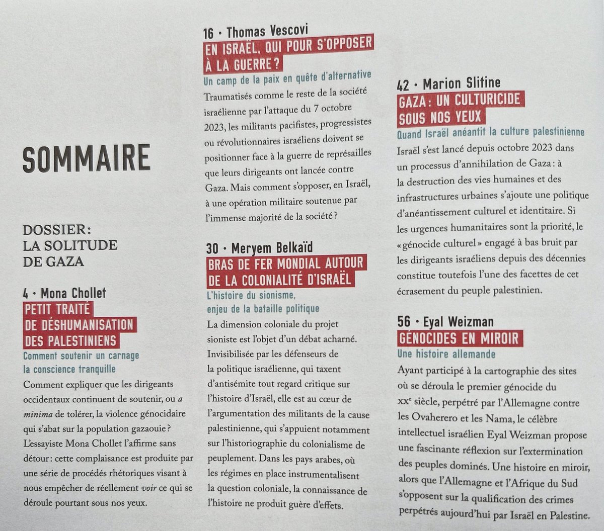 Fier et honoré d'avoir contribué à ce numéro exceptionnel <a href="/LaRevueduCrieur/">La Revue du Crieur</a> consacré à la guerre à Gaza. Des textes forts et percutants signés <a href="/monachollet/">Mona Chollet - @monachollet.bsky.social</a>, <a href="/weizman_eyal/">eyal weizman</a>, Marion Slitine, @MeryemBelka1 et moi-même.

<a href="/Ed_LaDecouverte/">Éditions La Découverte</a> 
<a href="/Mediapart/">Mediapart</a>

editionsladecouverte.fr/revue_du_crieu…