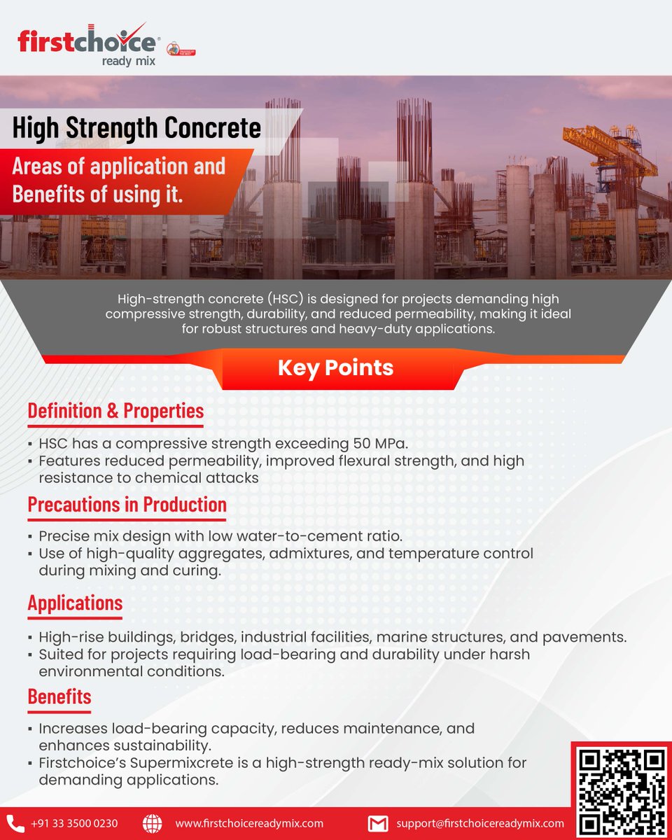 firstchoicemix's tweet image. Discover the strength of High Strength Concrete (HSC) with our premium Supermixcrete: shorturl.at/om1BY
#highstrengthconcrete #supermixcrete #concretesolutions #durableconstruction #readymixconcrete #firstchoicereadymix