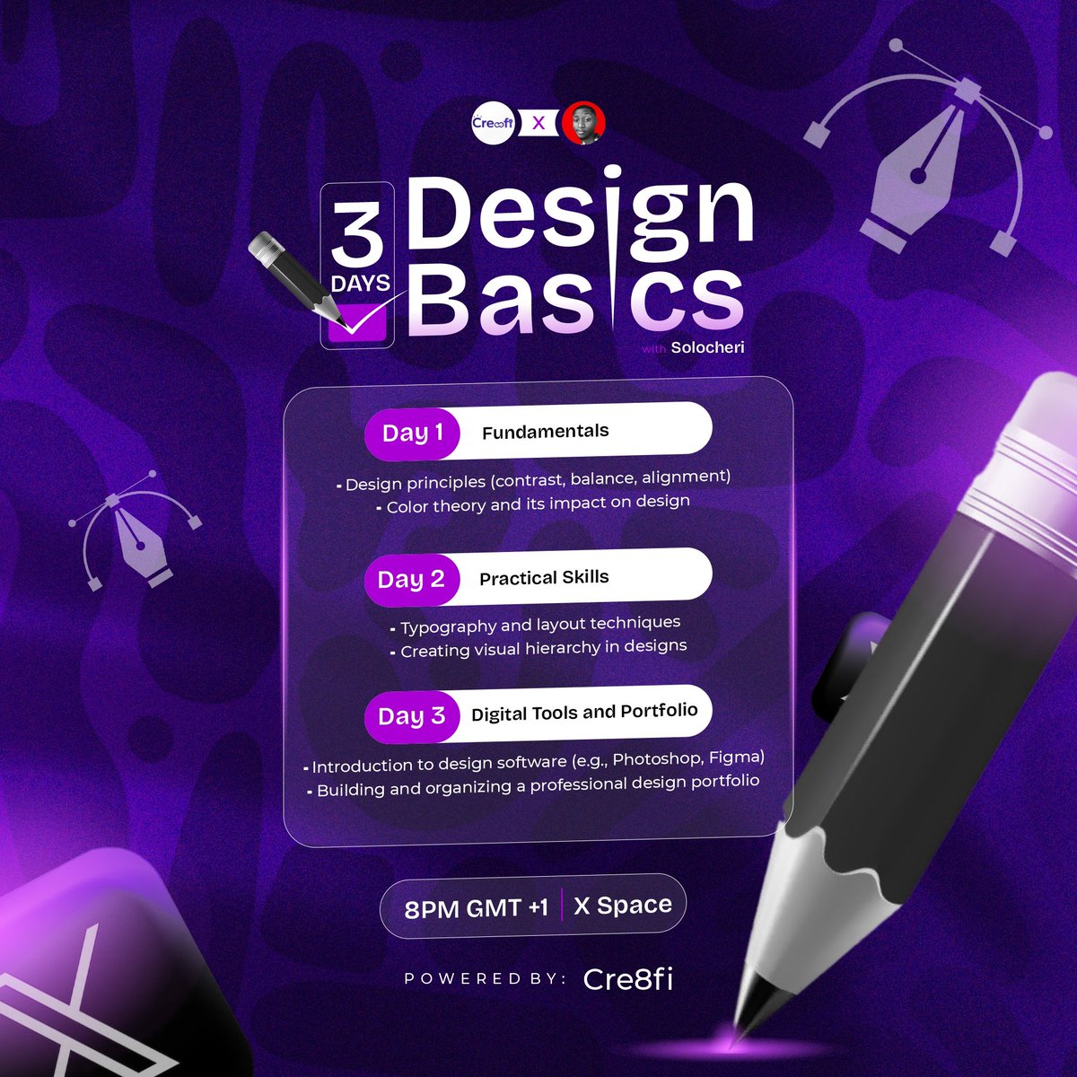 Cre8Fi's tweet photo. Our design class starts tonight by 8pm. Set reminder: https://t.co/P5Uf20sc3Q https://t.co/L1Yxn6BT4z
