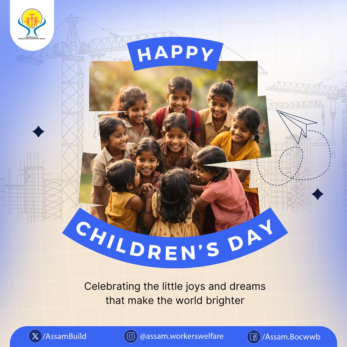 AssamBuild's tweet photo. Happy Children’s Day!
Every child brings a unique light to the world. Let’s celebrate their dreams, laughter, and endless possibilities today and every day! 

#childrensday #joyofchildhood❤️❤️ #brightfutures #abocwwb #workerswelfare https://t.co/p77KTZuSDH