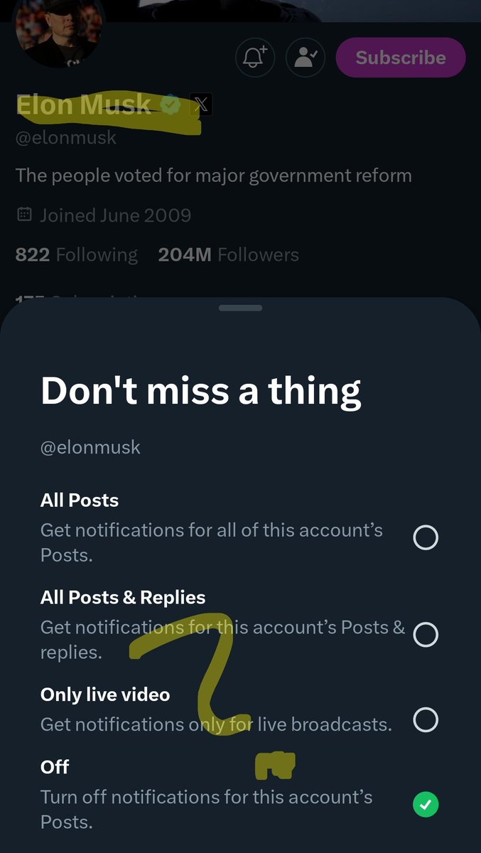 Is there no way to stop notis from Elon without blocking/muting him?
Or is his speech mandatory