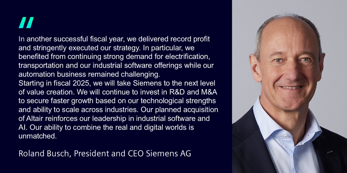 siemens_press's tweet photo. Here's what our CEO @BuschRo had to say at our Siemens’ 2024 Annual Press Conference. The event is still live, so tune in to find out more ➡️ https://t.co/qU2Fq67R4o https://t.co/gEkcogw90D