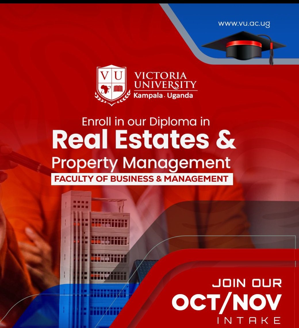 ivanmpaata's tweet photo. LAST CHANCE!
Don't miss out 

Time's running out! Deadline is SOONER than you think!

Apply now &amp; avoid disappointment!

ifmpaata@vu.ac.ug
+25670189777

#VictoriaUniversity #RealEstate 
 #NovemberIntake #ApplyNow"

@VUKampala 
@ReachDrMuganga 
@nbstv 
@ntvuganda
@Nbsradio894fm https://t.co/ja7QgYwO89