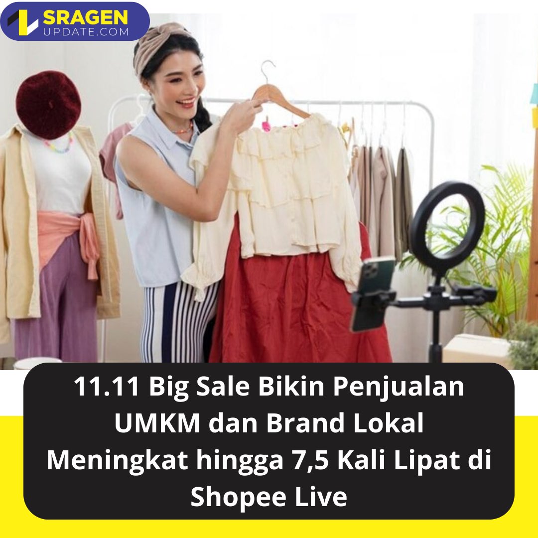sragenupdatecom's tweet photo. Wow! Penjualan produk dari brand lokal dan UMKM di Shopee Live saat 11.11 Big Sale meningkat lebih dari 7,5 kali lipat!

Baca:
https://t.co/vulh4Mw5lJ

#diskon #promo #kampanye1111 https://t.co/yZ0VMup0Mz