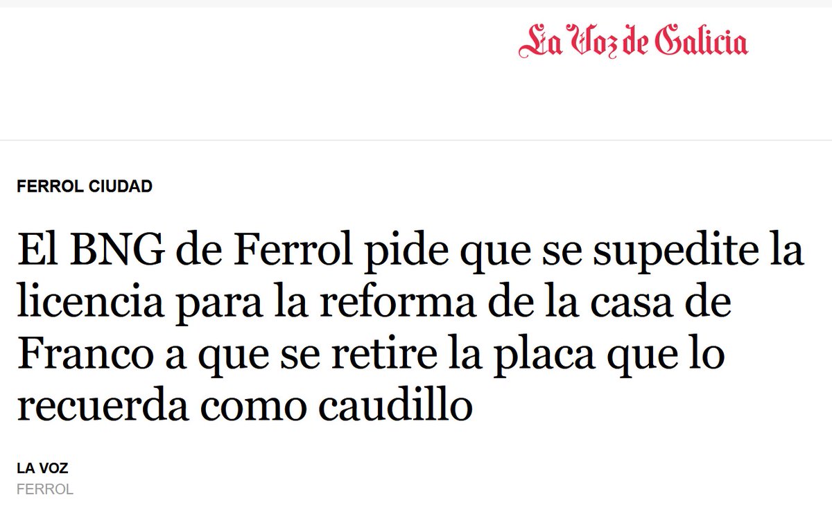 ivan_ferrol's tweet photo. Aínda que só sexa por "ornato" público ao Alcalde de #Ferrol deberíalle preocupar que no corazón da cidade haxa unha placa que leve décadas lembrando ao "Caudillo" https://t.co/12zNNSqaZv