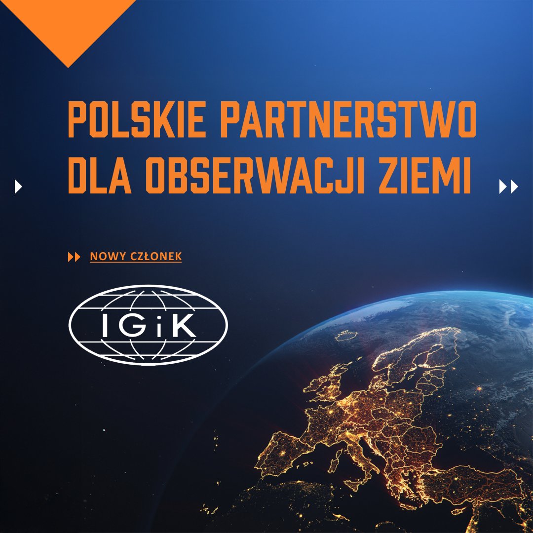 CloudFerro's tweet photo. 🌐Z przyjemnością witamy Instytut Geodezji i Kartografii (IGiK) jako nowego członka Polskiego Partnerstwa dla Obserwacji Ziemi!
🤝Obecność #IGiK w Partnerstwie wzmacnia nasze wspólne działania w obliczu wyzwań. #Eycore #Itti #Cenagis #CentrumTechnologiiKosmicznychAGH https://t.co/lgVkgrWzZJ