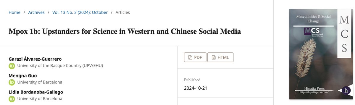 EngFlecha's tweet photo. This article analyzes 3089 messages in X and Weibo about mpox. 1b (declared a global public health emergency by WHO). The results show that while hoaxes are prevalent in social media, posts containing scientific evidence do receive more interaction: https://t.co/CceUKo9CNs https://t.co/wVRhm5KJ1u