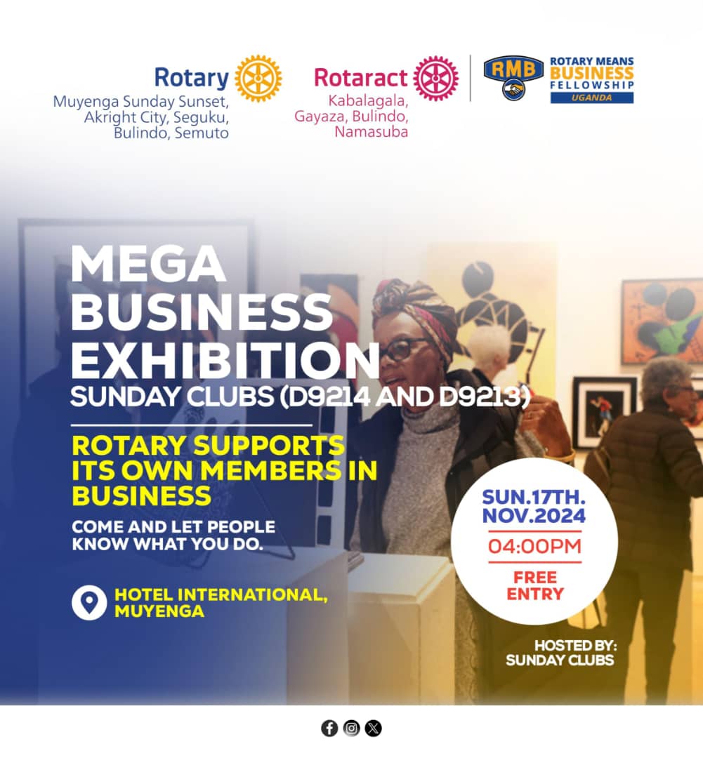 Rotary means business is here. Exhibit your business with other professionals on Sunday. Let's do business together and serve the community as well👍
Get more details from the flyer.