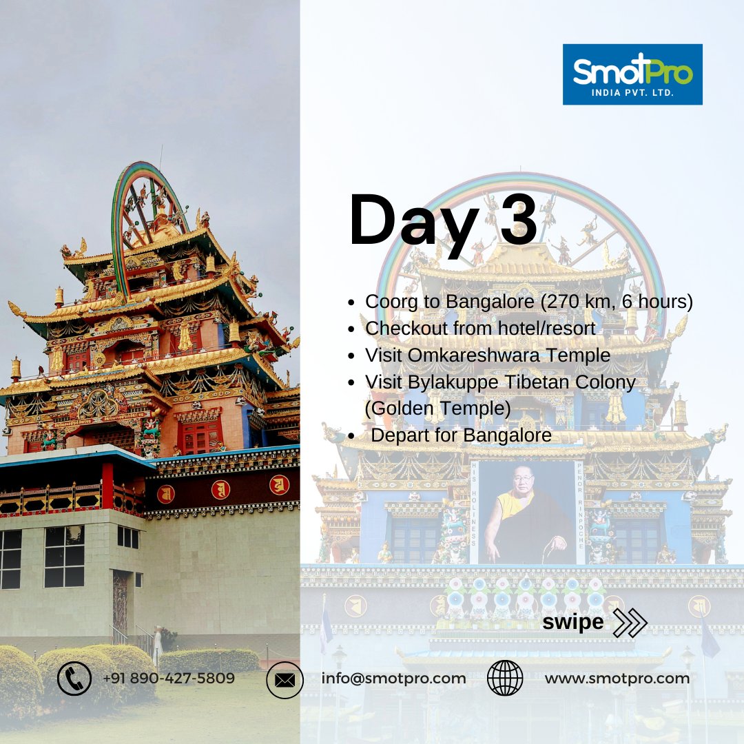 smotproindia's tweet photo. Reclaim Your Peace in Coorg

Visit https://t.co/jCGtyWFLTf
Call us: +91 890-427-5809
Email: info@smotpro.com

#CoorgTour #Karnataka #ExploreCoorg #IncredibleIndia #KarnatakaTourism #Travel #Travelgram #Tours #InstaTravel  #TravelGoals #smotpro #toursandtravel #tourpackages https://t.co/Lbv5WLgbgX