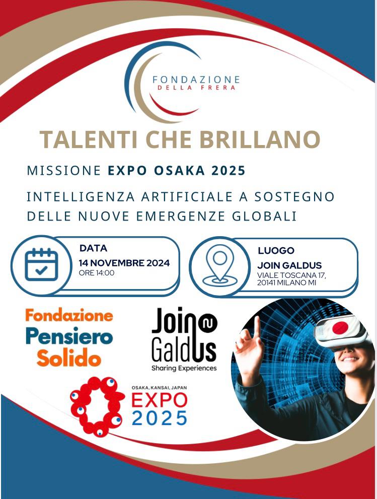 Antonio Palmieri (@antoniopalmieri) on Twitter photo Oggi alle 14, a Join <a href="/GaldusF/">Galdus Formazione</a>, incontro con decine di giovani per presentare la terza edizione di IO SONO FUTURO della Fondazione Della Frera, progetto che offrirà la possibilità a 15 startup di presentarsi all'Expo di Osaka. joinusmilano.it/evento/talenti… Oggi alle 14, a Join <a href="/GaldusF/">Galdus Formazione</a>, incontro con decine di giovani per presentare la terza edizione di IO SONO FUTURO della Fondazione Della Frera, progetto che offrirà la possibilità a 15 startup di presentarsi all'Expo di Osaka. joinusmilano.it/evento/talenti…