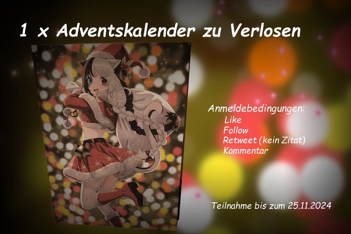 0815Lillith's tweet photo. 1 x Adventskalender Verlosung

Danke an alle die gestern onstream schon an der Verlosung teilgenommen haben. Wie angekündigt möchte ich auch einen als Dank auf Twitter verlosen.

Teilnahme Bedingungen im Bild. bitte denkt daran das ich im Anschluss die Gewinneradresse brauche. https://t.co/HPoTm8PlnS