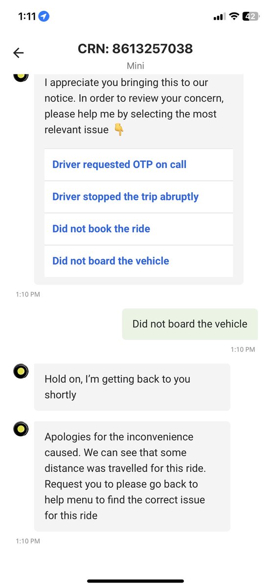 AkarshanF's tweet photo. Dear @Olacabs why u added a UPI Payment mode when your cab driver denied it before travel and ask for cash payment for it 
I have charged twice 2-3 time due to this 
Isn’t it a scam with customers ?
And what do you mean find correct issue when i say i did not board the vehicle 🤷🏻 https://t.co/BCimkLTSUj