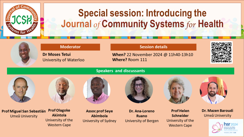 SOPHUWC's tweet photo. Introducing the Journal of Community Systems for Health
Catch up with the first issue here: https://t.co/MHdrD03ren
#CommunitySystems #JCSH #CHSConnect #HSR2024 #HealthSystems #Nagasaki https://t.co/nAM4wFjgEc
