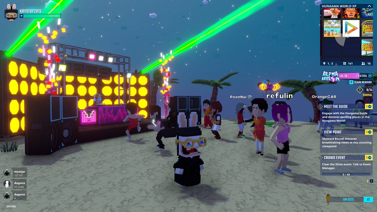 Krystof_2015's tweet photo. Catching some sun 🌞 in the Hungama experience in @TheSandboxGame. Come party! 🎉 @Bollyhungama https://t.co/LFPWOpzCAm #TheSandbox #AlphaSeason4 #AS4SocialChallenge https://t.co/syzZ8hgHHF