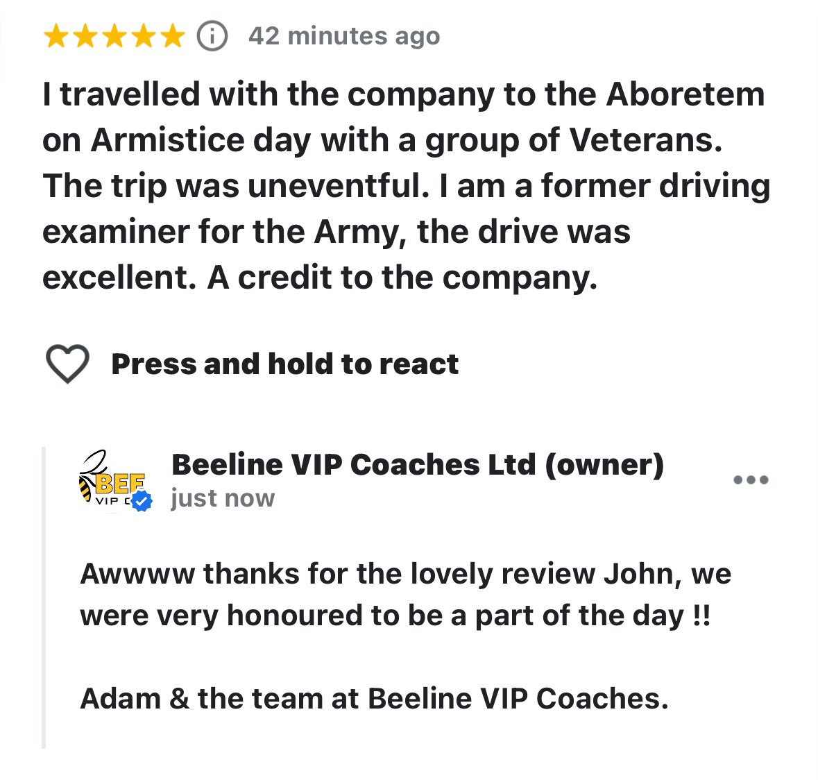 Beeline VIP Coaches tweet media