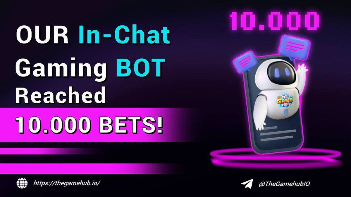 Today we hit a major milestone: 10,000 bets placed on our in-chat gaming platform! 💥

10k bets &amp; 80+ Telegram groups in just 3 weeks since launch. 🎉

And trust us, we’re only getting started