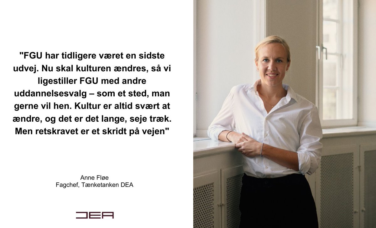 💡Ny DEA-analyse: Hver sjette elev i den kommunale 10.-klasse har ikke bestået folkeskolens 9.-klasses afgangseksamen. De skal ifølge den nye reform på FGU. Det svarer til 1.700 elever årligt. Analysen er lavet af Katja Helena Jensen og Lærke Dyrby Kloch👉 dea.nu/publikationer/…