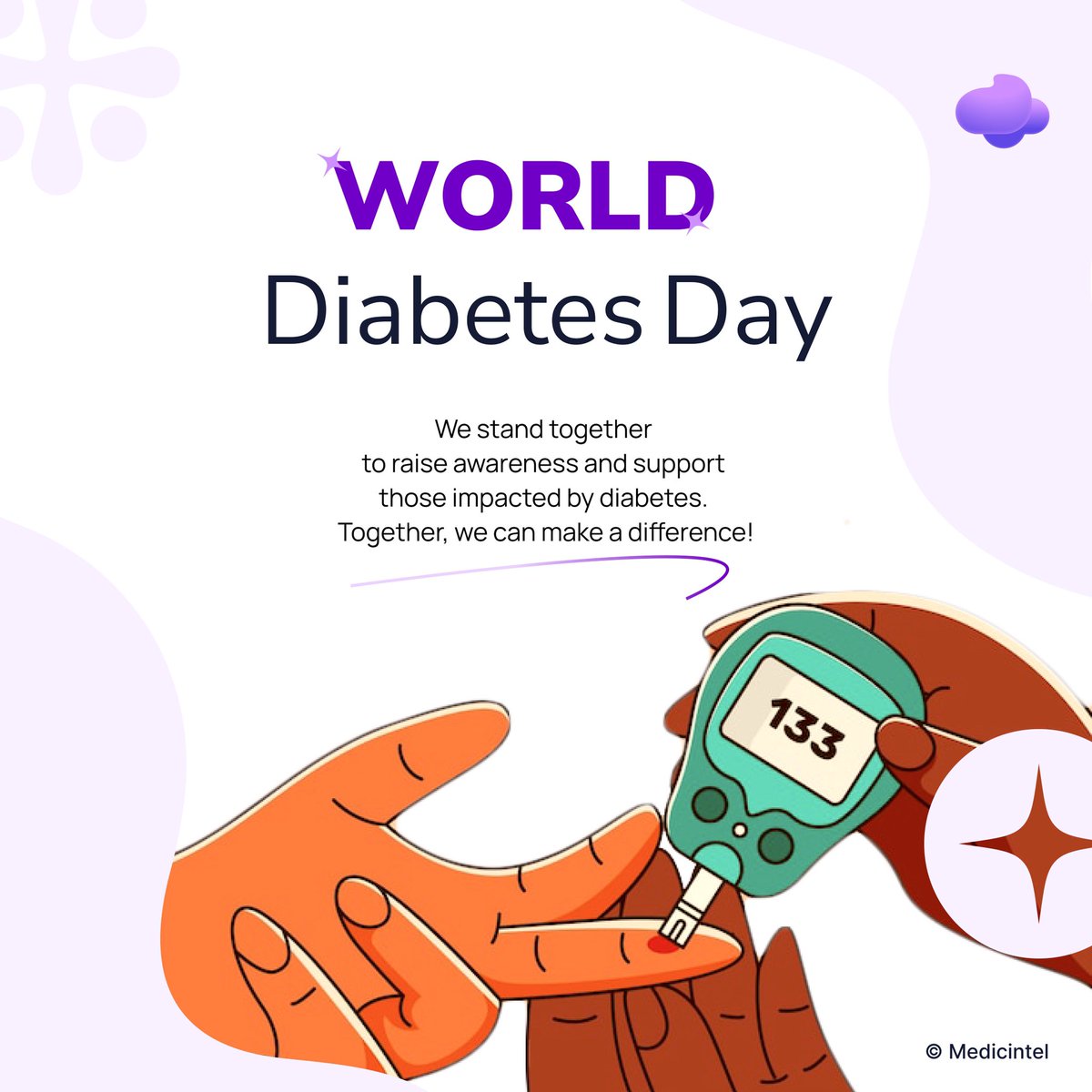Medicintelehr's tweet photo. Today on #worlddiabetesday , Let’s spread knowledge, inspire healthy habits, and work towards a future where everyone has access to care and information. 
Together, we can make a difference.

#diabetesawareness  #healthforall https://t.co/OYhVISc4Jf