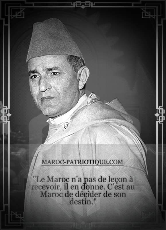 "𝐿𝑒 𝑀𝑎𝑟𝑜𝑐 𝑛'𝑎 𝑝𝑎𝑠 𝑑𝑒 𝑙𝑒𝑐̧𝑜𝑛 𝑎̀ 𝑟𝑒𝑐𝑒𝑣𝑜𝑖𝑟, 𝑖𝑙 𝑒𝑛 𝑑𝑜𝑛𝑛𝑒. 𝐶’𝑒𝑠𝑡 𝑎𝑢 𝑀𝑎𝑟𝑜𝑐 𝑑𝑒 𝑑𝑒́𝑐𝑖𝑑𝑒𝑟 𝑑𝑒 𝑠𝑜𝑛 𝑑𝑒𝑠𝑡𝑖𝑛."

𝑭𝒆𝒖 𝑺.𝑴. 𝑴𝒐𝒉𝒂𝒎𝒎𝒆𝒅 𝑽
#MarocPatriotique #Maroc
