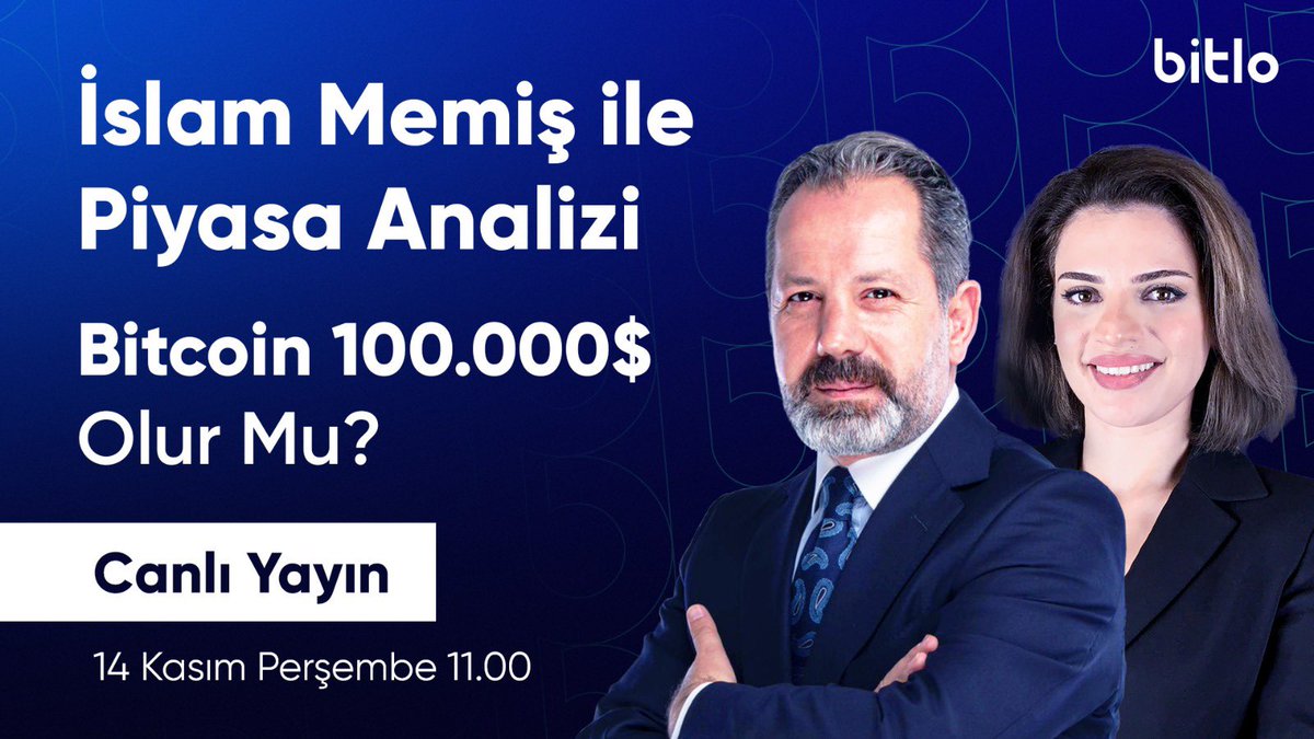 #Bitcoin rekoru yankıları sürerken hepimizin aklında bir soru var. Bitcoin 100.000$ olur mu? İslam Memiş ile Piyasa Analizi’nde cevap arıyoruz. 🚀 <a href="/islammemiss/">İslam MEMİŞ</a> 

🔗 youtube.com/live/wl8A5ruSt…