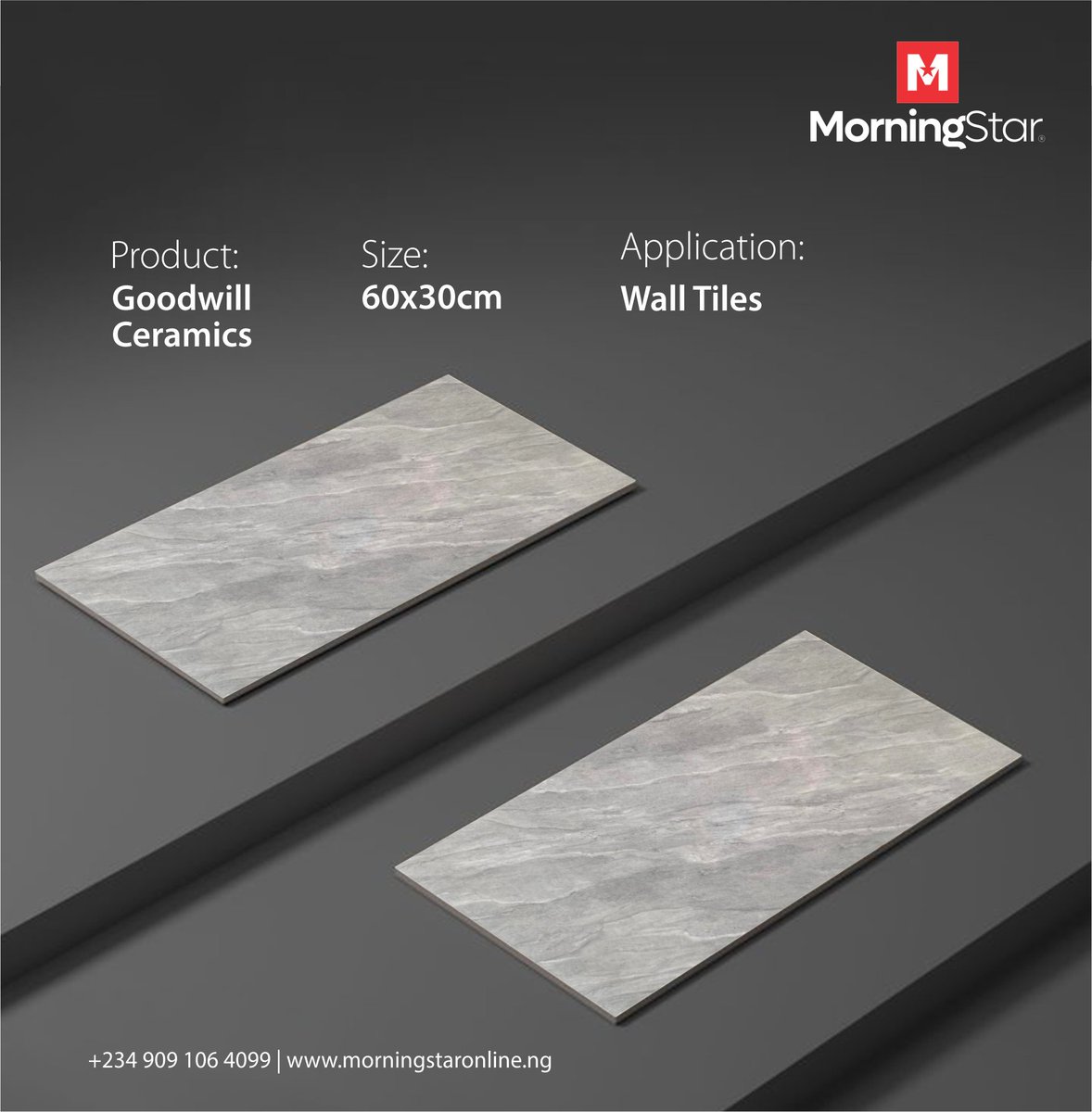 morningstar_cer's tweet photo. Goodwill Ceramics

Product details:
Wall Tiles
30*60cm

🚨 Bulk order only. Nationwide delivery. 🚨

Get it now - Call/WhatsApp +234 909 106 4099 or send a DM.

#walltilesdesign
#goodwillceramics
#housedeveloper https://t.co/OUrASa4zkF