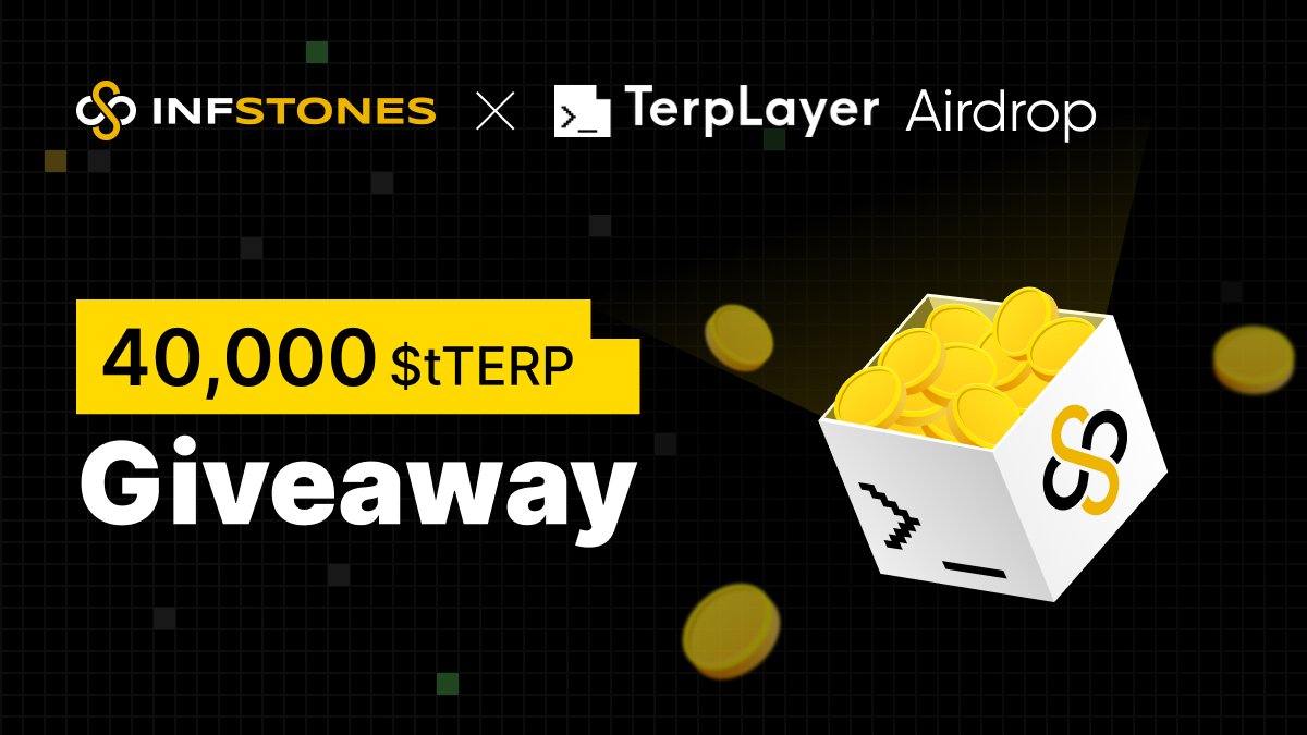 InfStones's tweet photo. 🚀 InfStones x TerpLayer Airdrop Wave 3: 40,000 $tTERP Giveaway! 🚀

Get ready to earn your share of 40,000 $tTERP! Complete just 4 simple steps on Intract to become eligible for the giveaway 🎉

👉 Join the giveaway here: https://t.co/50N2nQmWtM

Don't miss your chance to dive into the @terp_layer ecosystem!

#InfStones #BREA #Berachain #tTERP #Web3 #Crypto #Giveaway